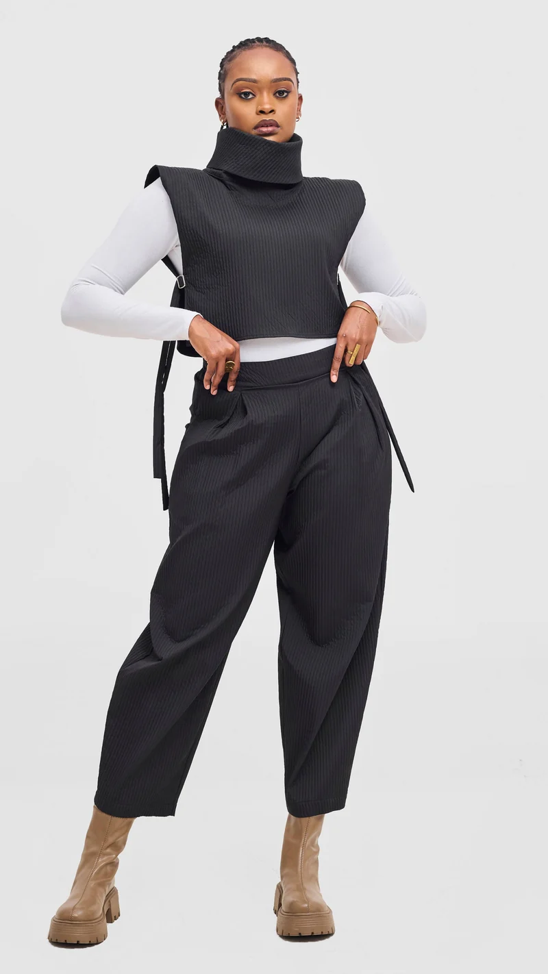 Shiv & Shikie X Safari Barrel Pants - Black