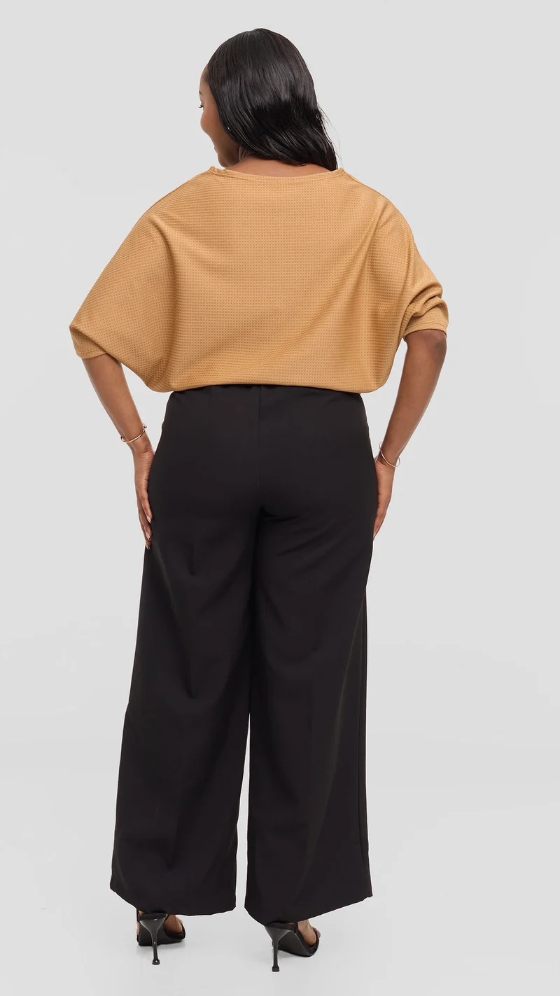 Vivo Dolman Sweater in Rib - Tan