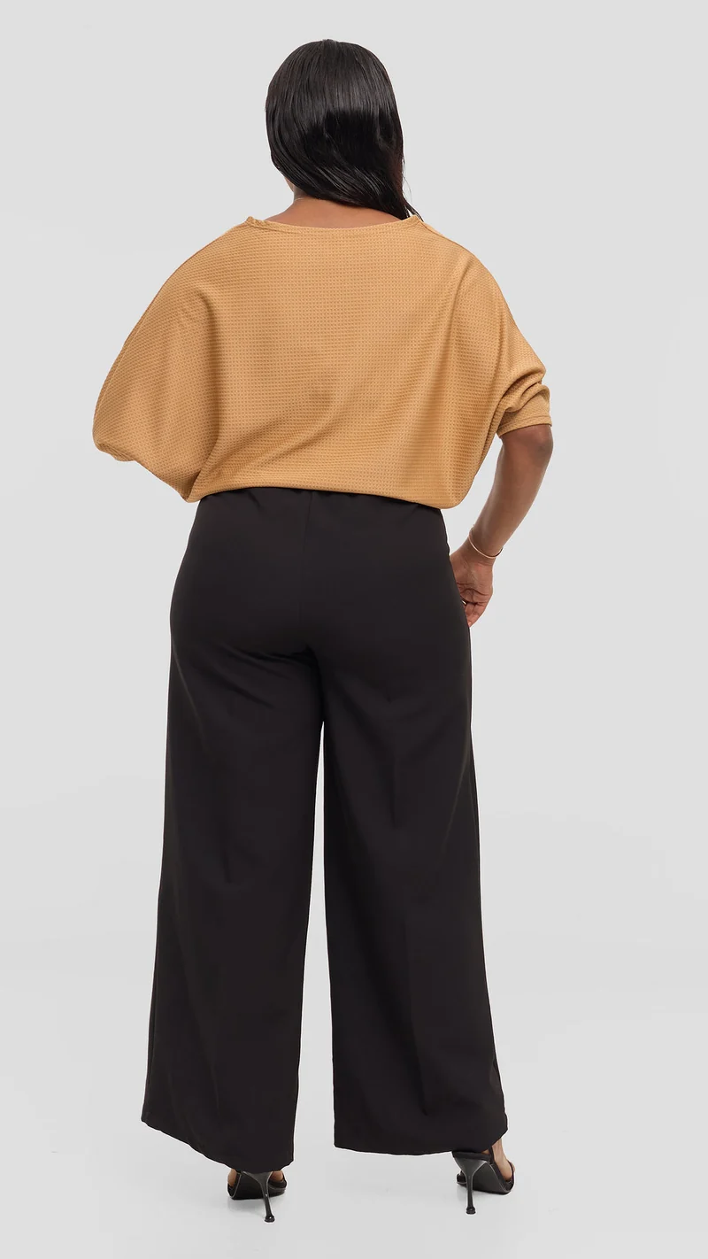 Vivo Dolman Sweater in Rib - Tan
