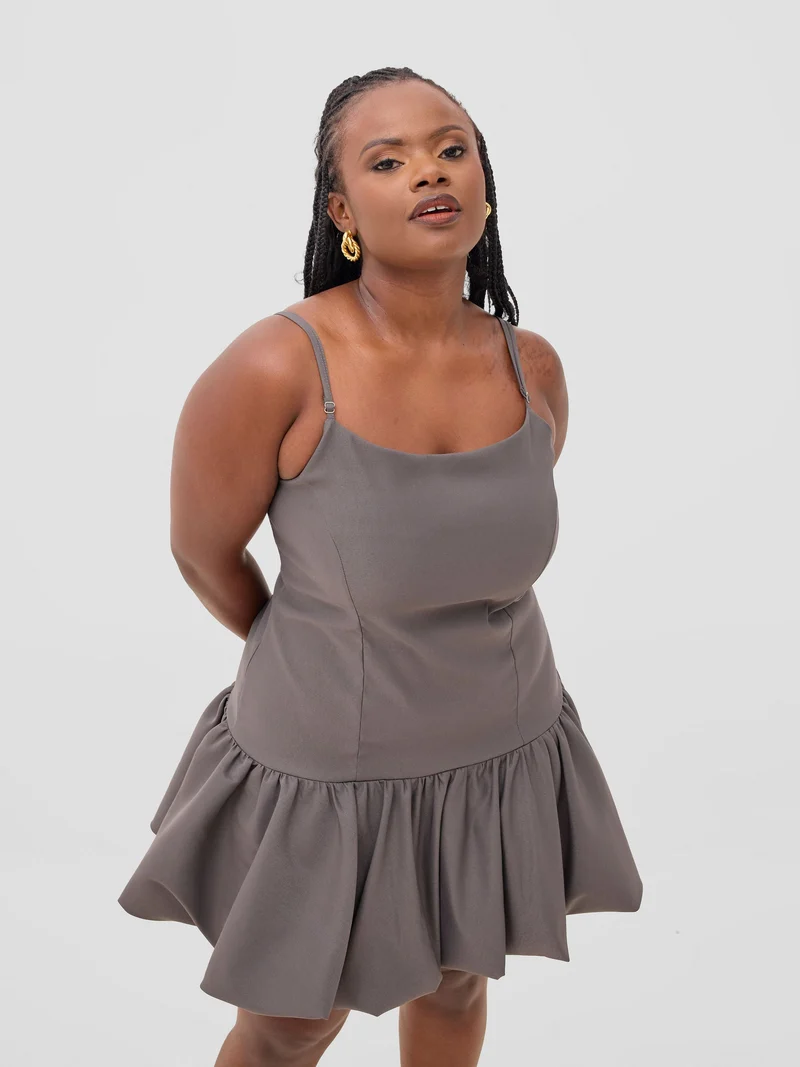 Zoya Sadira Mini Bubble Dress - Hunters