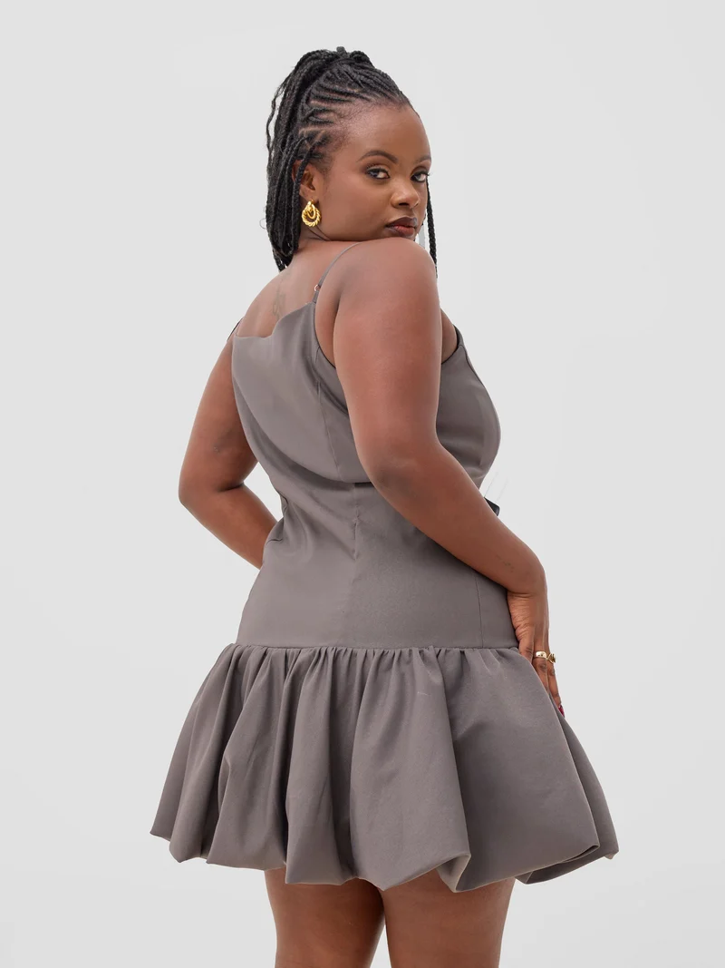 Zoya Sadira Mini Bubble Dress - Hunters