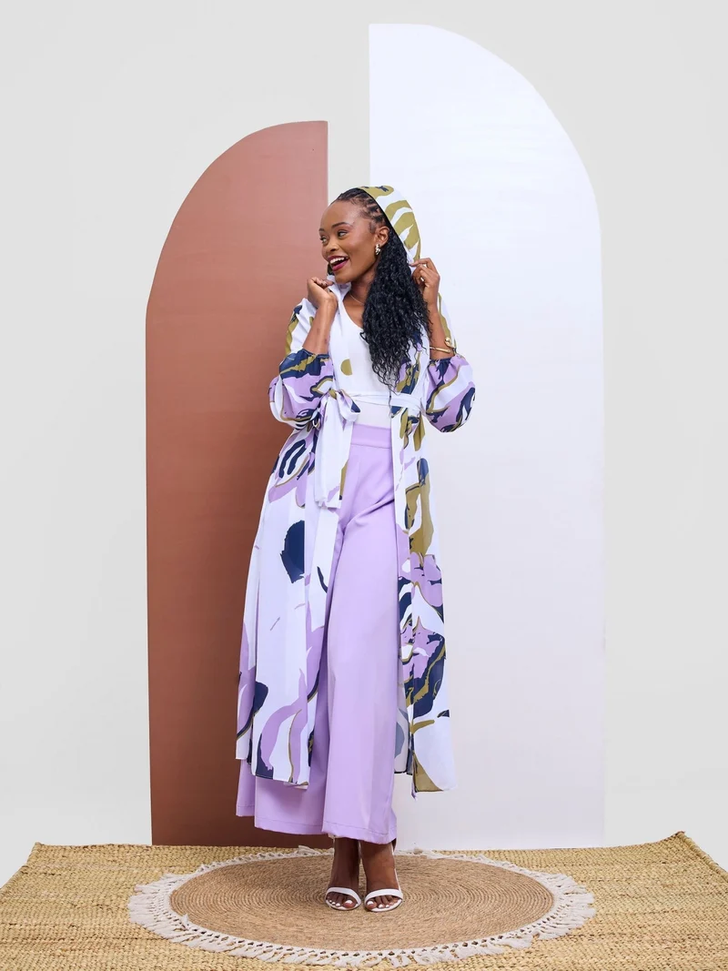 Vivo Kelemi 4.0 Kimono - Lilac / Olive Nashe Print