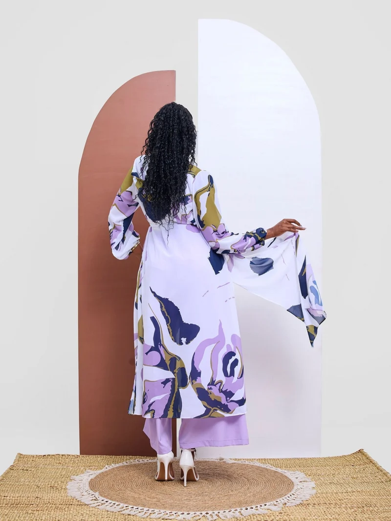 Vivo Kelemi 4.0 Kimono - Lilac / Olive Nashe Print