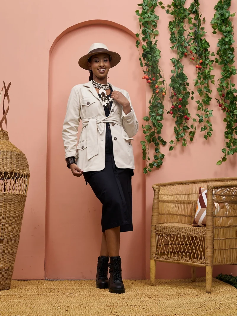 Safari by Vivo Chui Lined Jacket - White Cloud