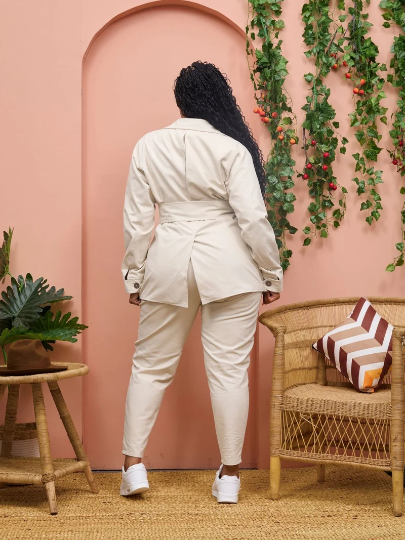 Safari by Vivo Chui Lined Jacket - White Cloud