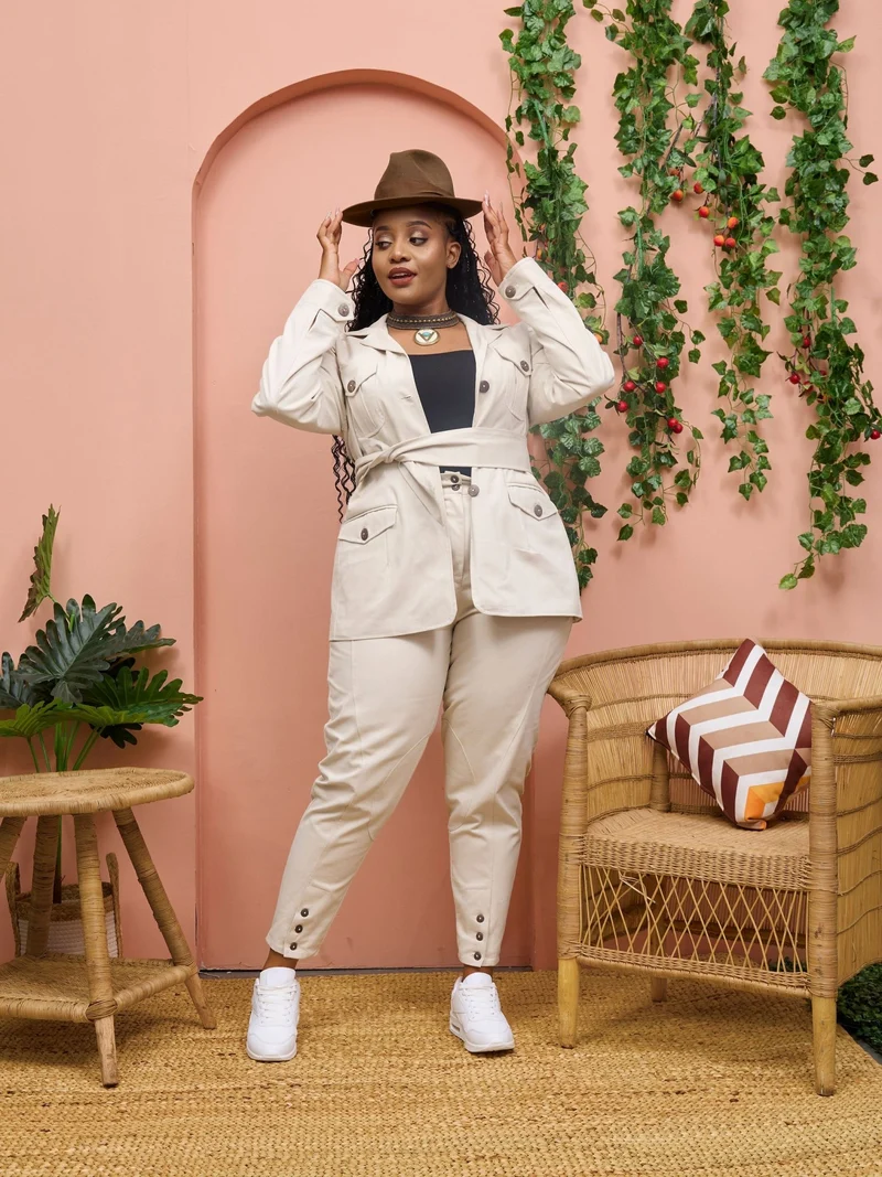 Safari by Vivo Chui Lined Jacket - White Cloud