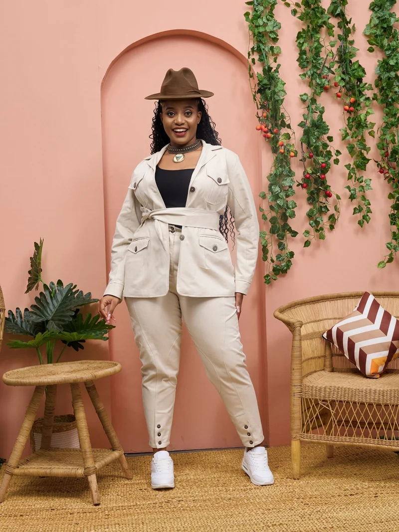 Safari by Vivo Chui Lined Jacket - White Cloud