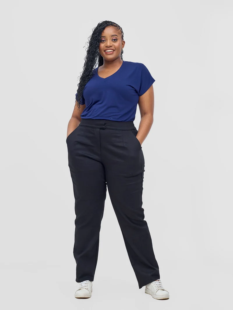 Safari by Vivo Mansi Straight Leg Pants - Black