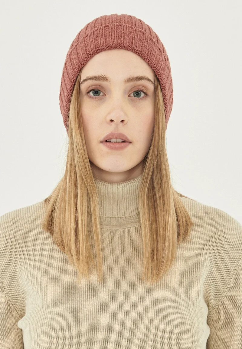 Unisex Strick-Beanie aus Bio-Merinowolle und Bio-Baumwolle
