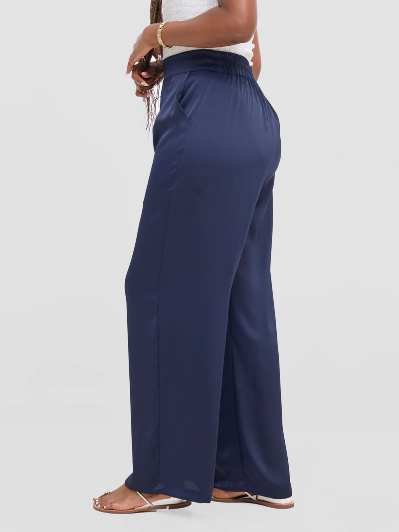 Vivo Tahisa Straight Leg Pants -Midnight Blue