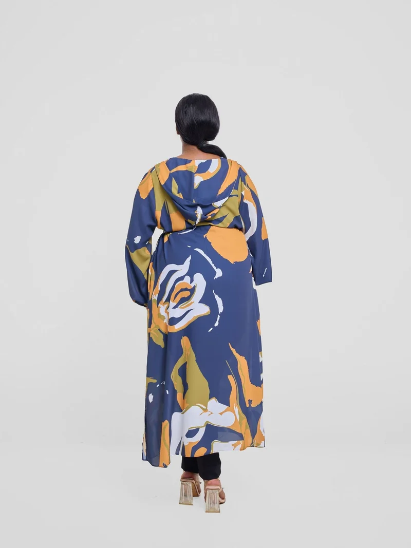 Vivo Kelemi 4.0 Kimono - Navy / Mustard Nashe Print