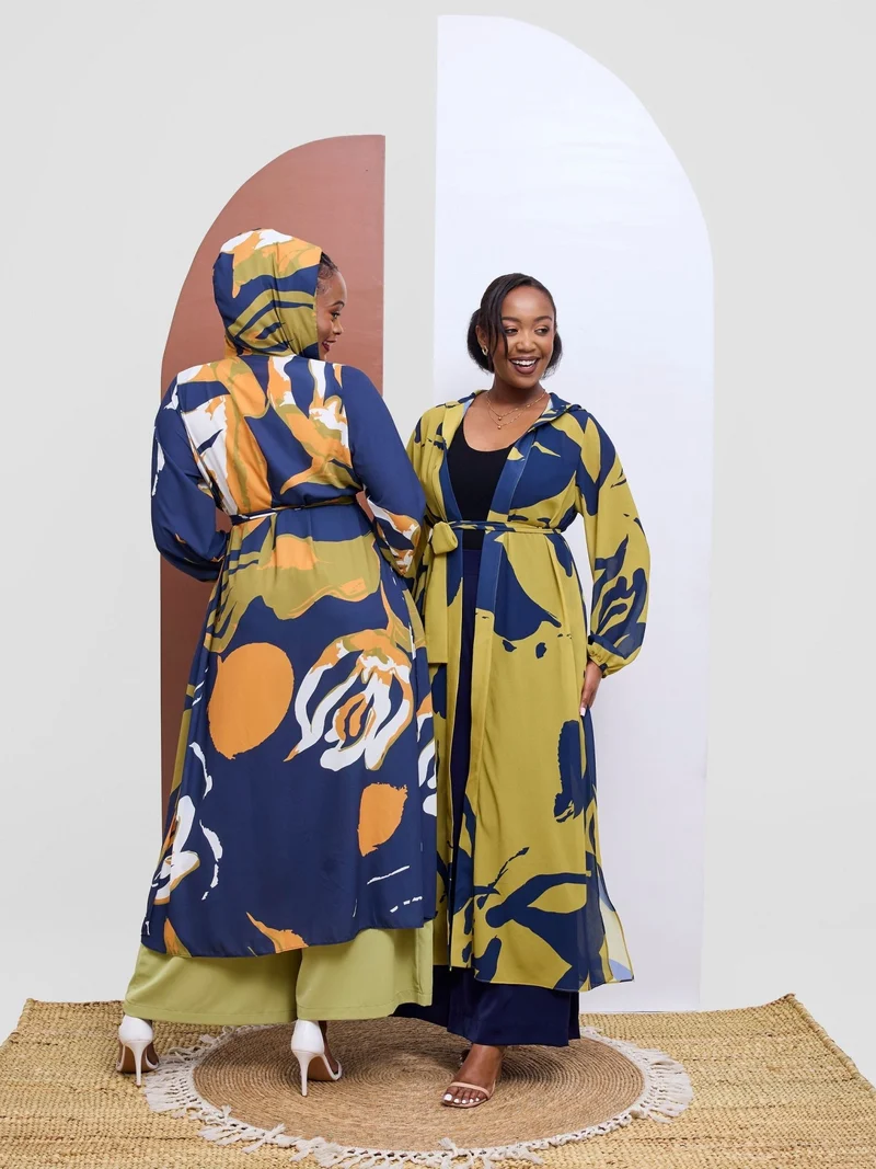 Vivo Kelemi 4.0 Kimono - Navy / Mustard Nashe Print