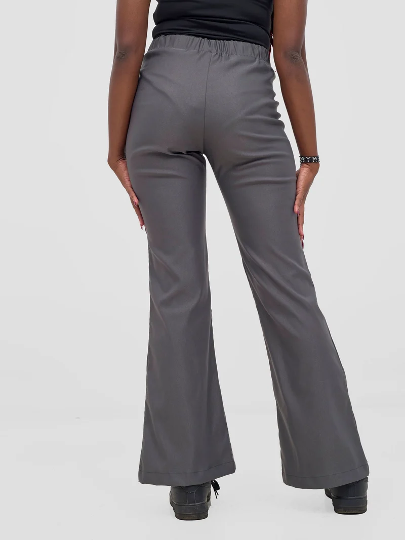 Zoya Sadira Bell Bottom Pants - Grey