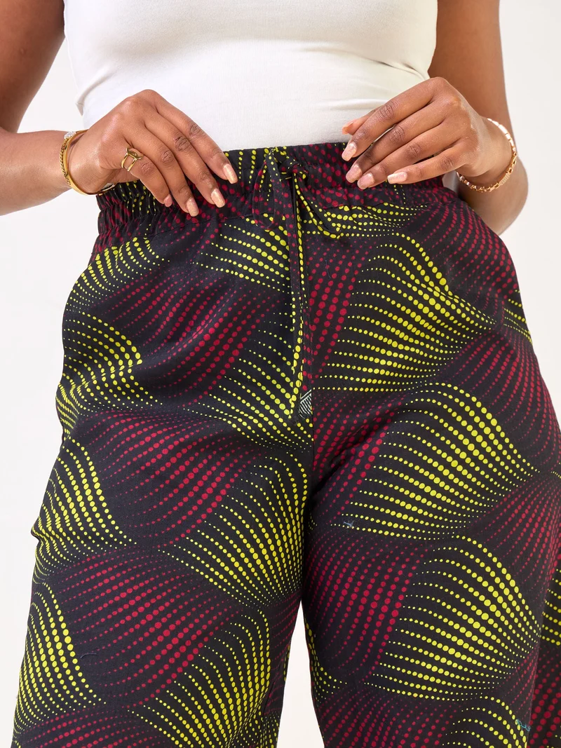 Safari Njano Wide Leg Pants - Shama Print
