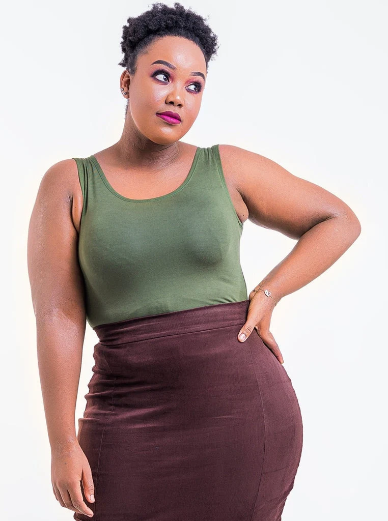Zoya Basic Tank Top - Hunters Green