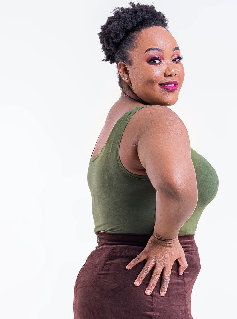 Zoya Basic Tank Top - Hunters Green