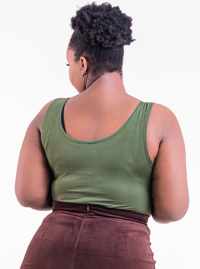 Zoya Basic Tank Top - Hunters Green