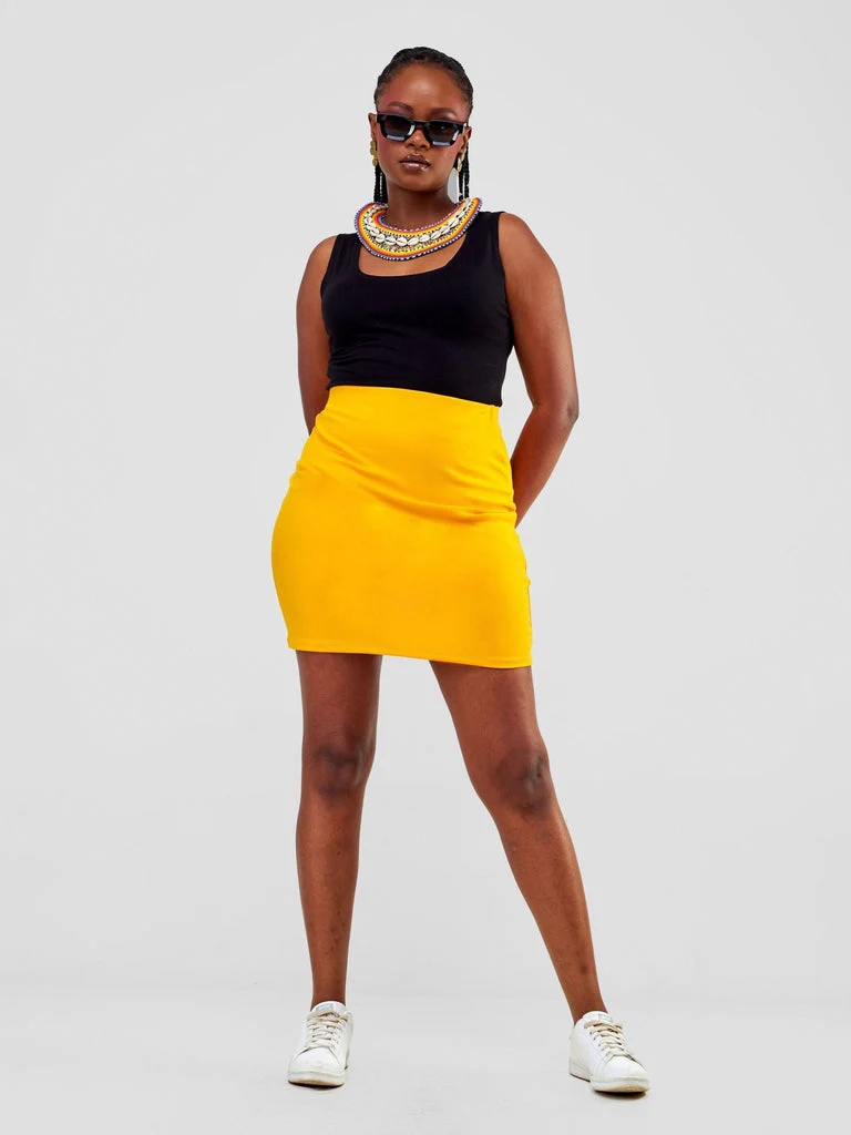 Zoya Party Mini Skirt - Safron