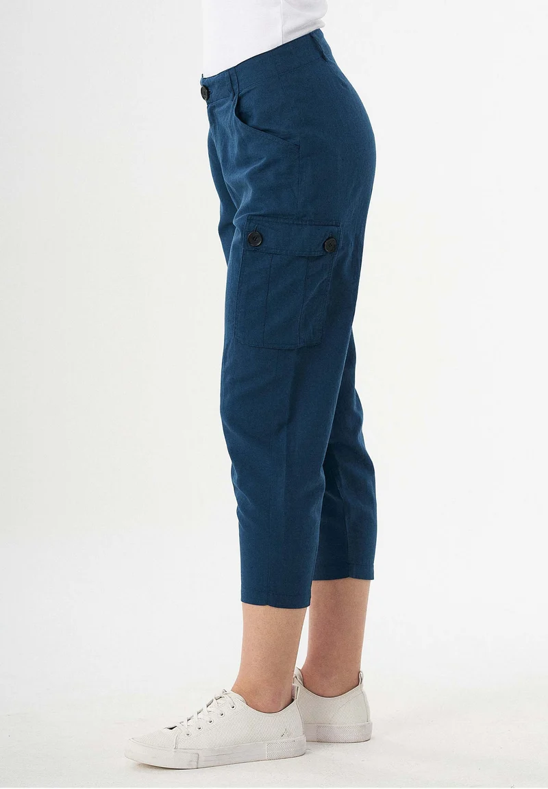 Cargohose aus Leinengemisch