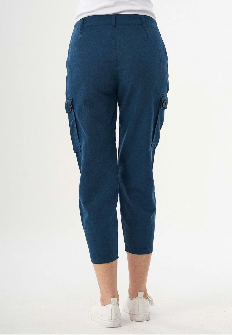 Cargohose aus Leinengemisch