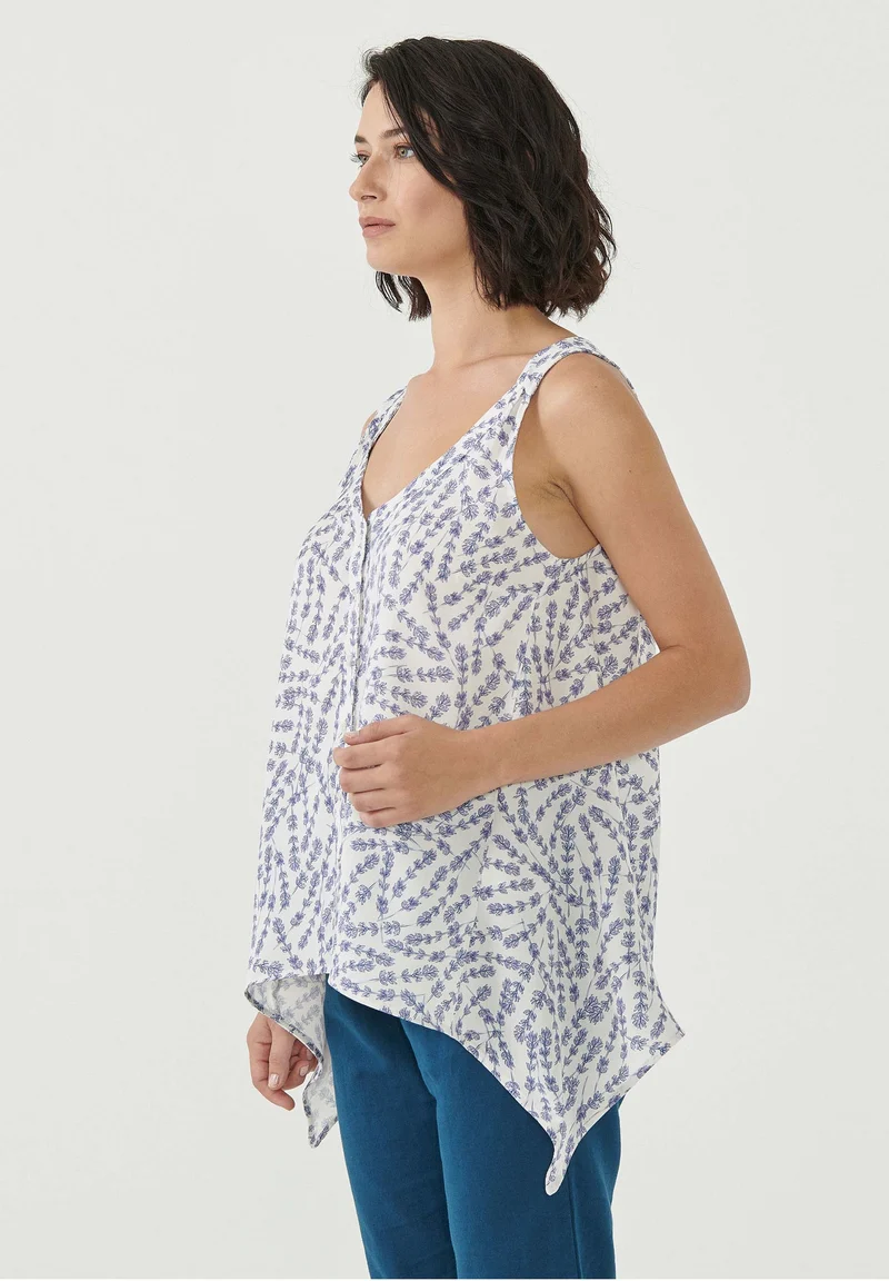 Blusentop aus TENCEL™ Lyocell mit Blumenmuster