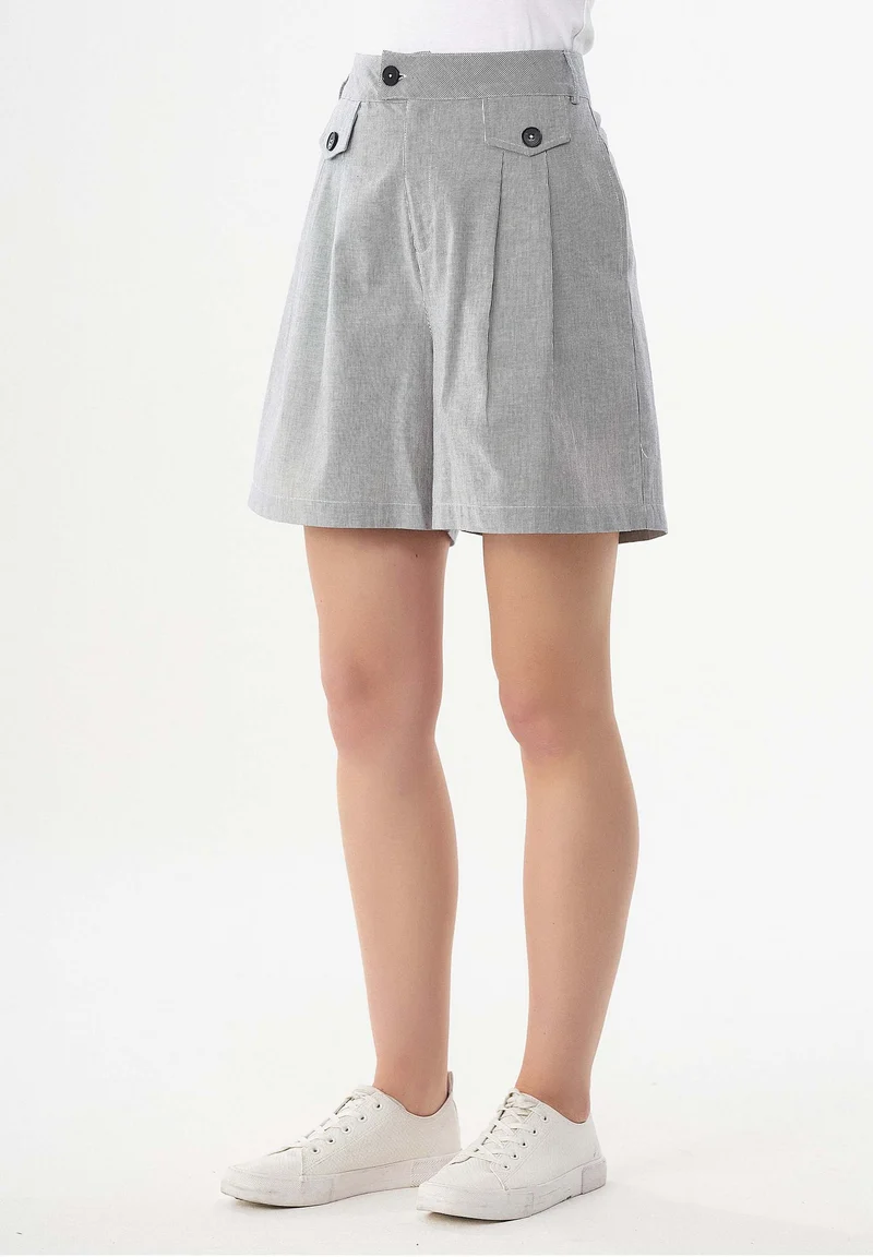 Shorts aus Bio-Baumwolle mit Streifenmuster