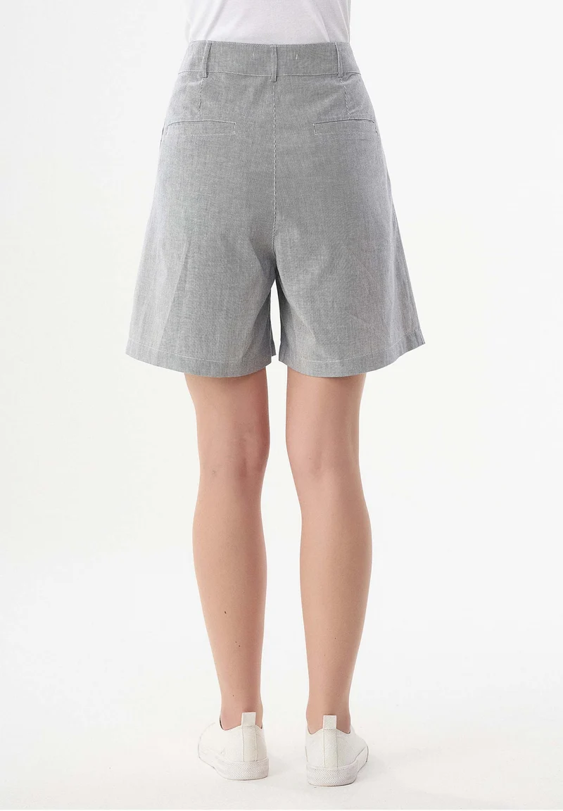 Shorts aus Bio-Baumwolle mit Streifenmuster
