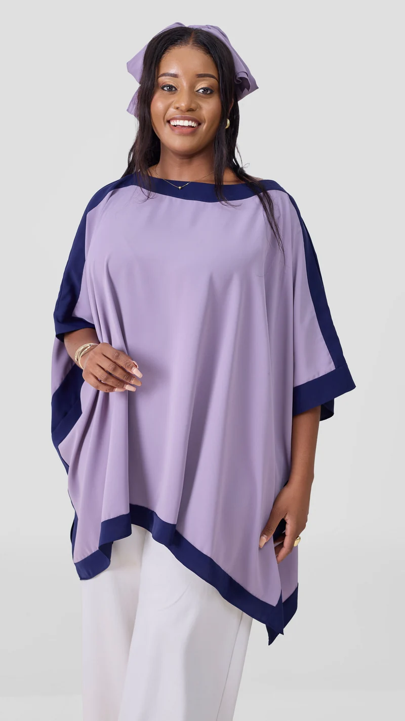 Vivo Liora Kaftan Tunic Top - Lilac