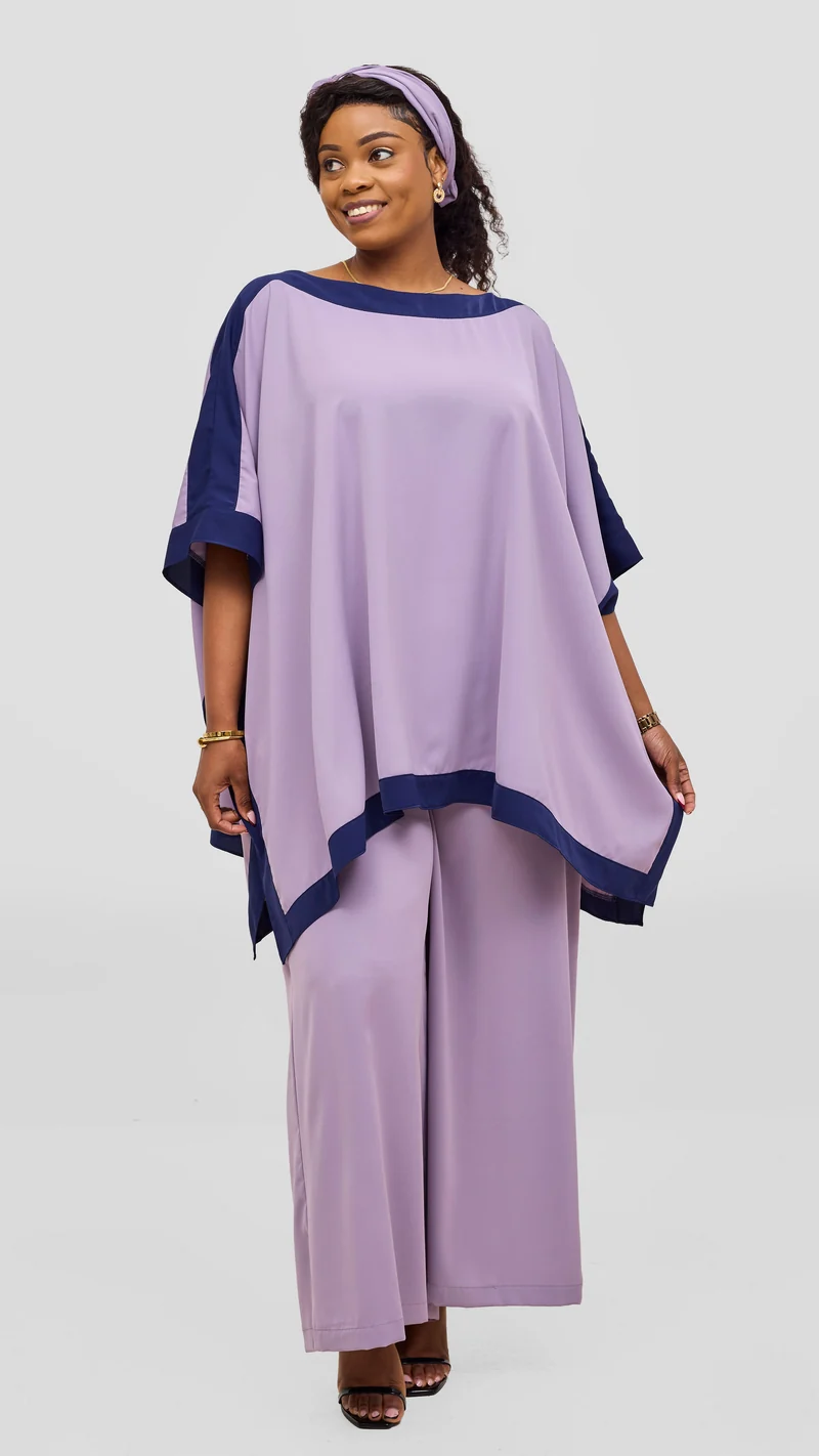 Vivo Liora Kaftan Tunic Top - Lilac