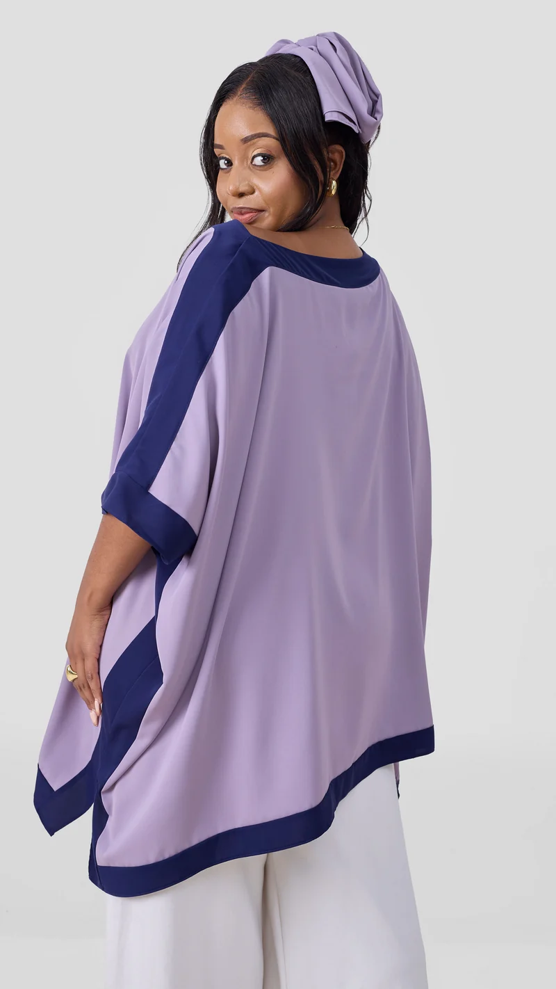 Vivo Liora Kaftan Tunic Top - Lilac