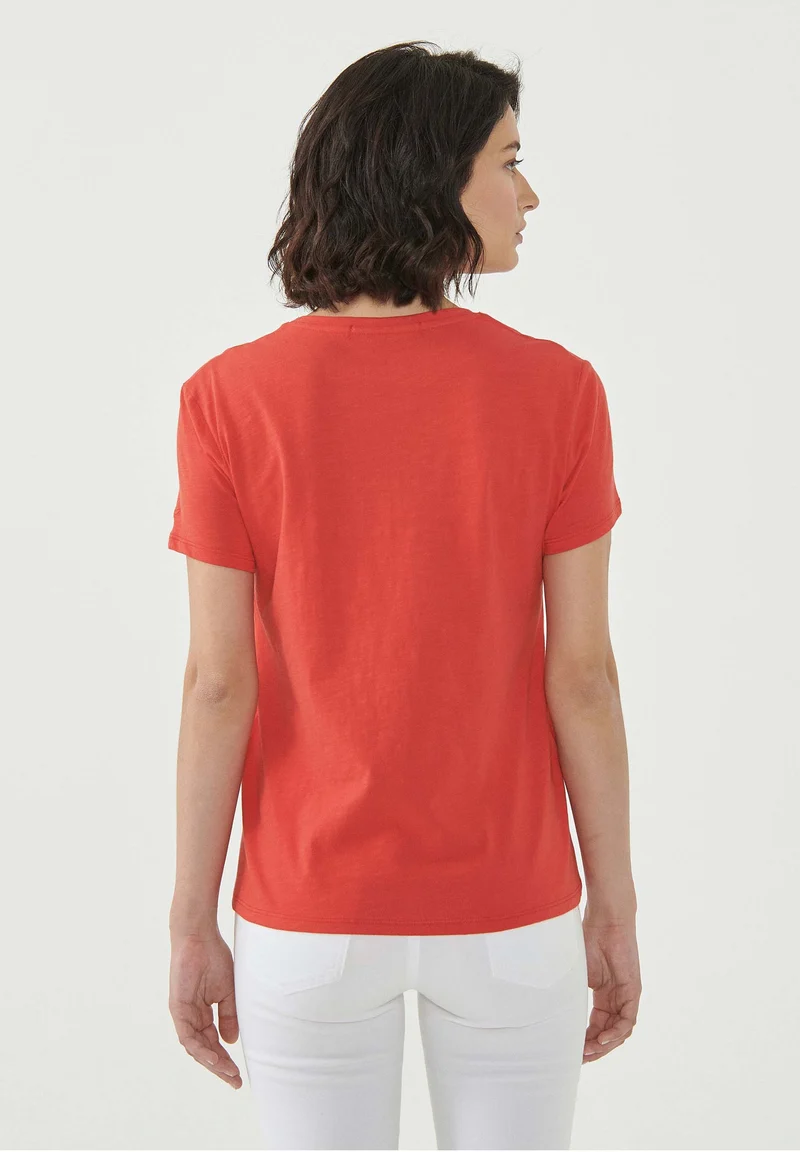 T-Shirt aus Bio-Baumwolle mit Blumen-Print