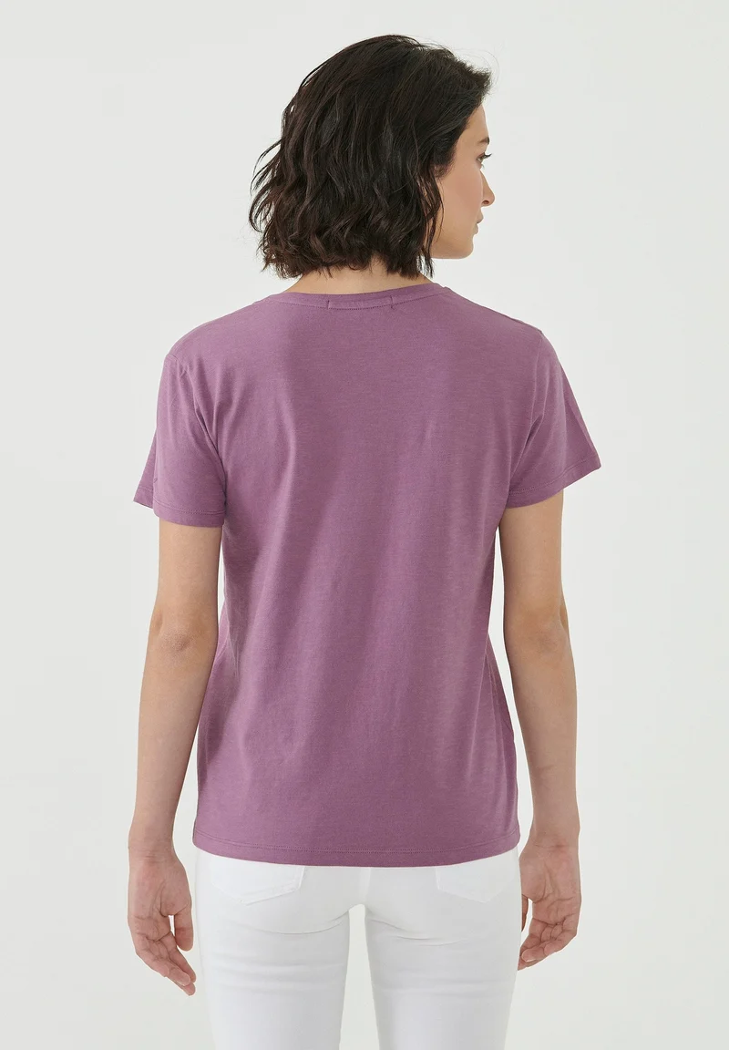 T-Shirt aus Bio-Baumwolle mit Orangen-Print
