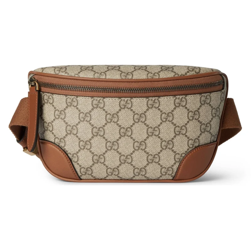 Gucci Gürteltasche Unisex GG Emblem Small Belt Bag Beige Braun 821165 FAEEC 9786