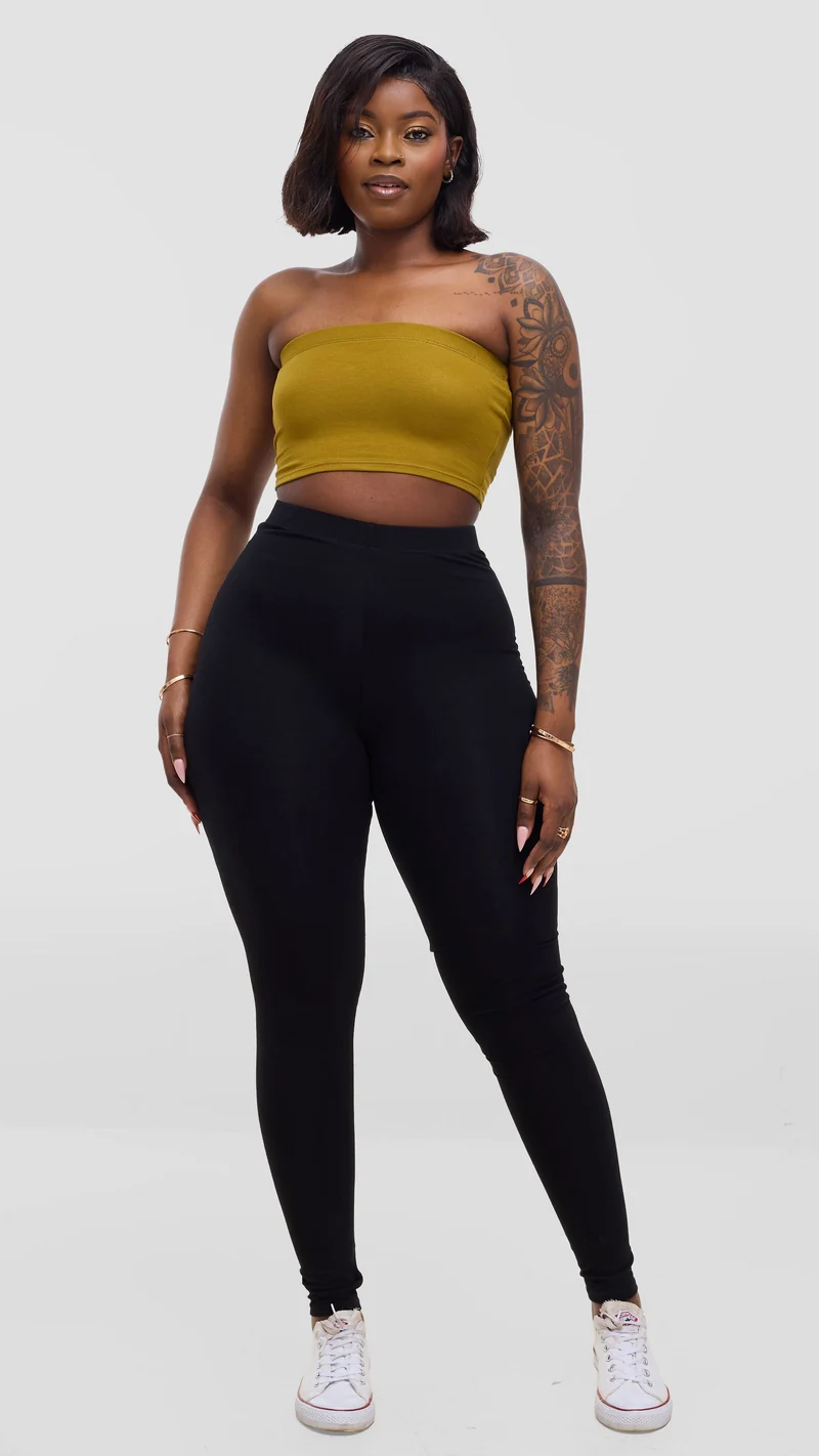 Zoya Basic Jersey Bandeau - Dark Olive
