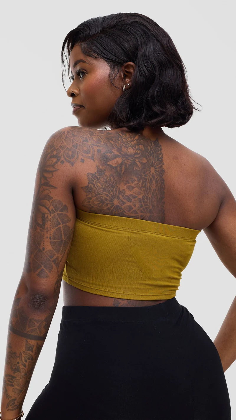 Zoya Basic Jersey Bandeau - Dark Olive