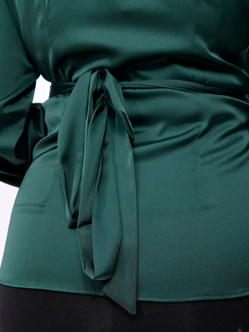 Vivo Merika Wrap Top - Dark Green