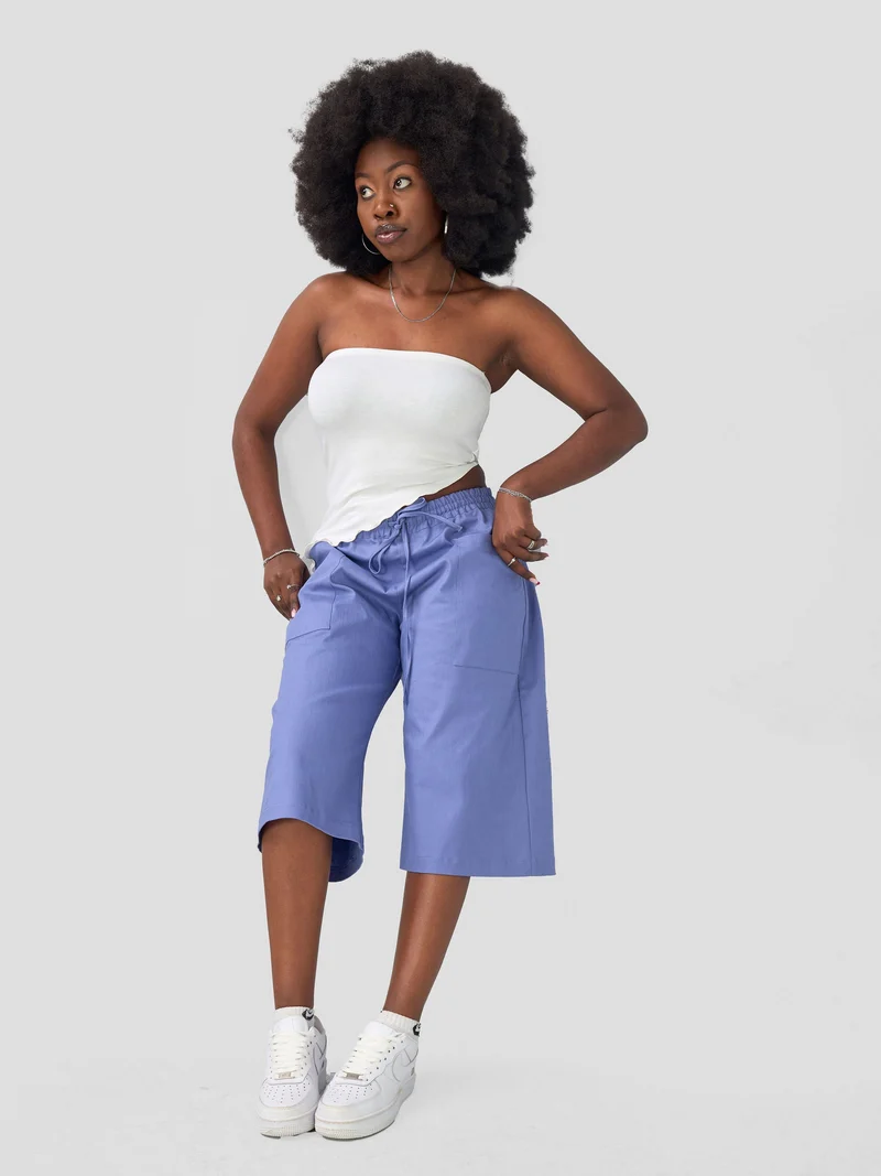 Zoya Banda Unisex Jorts - Blue