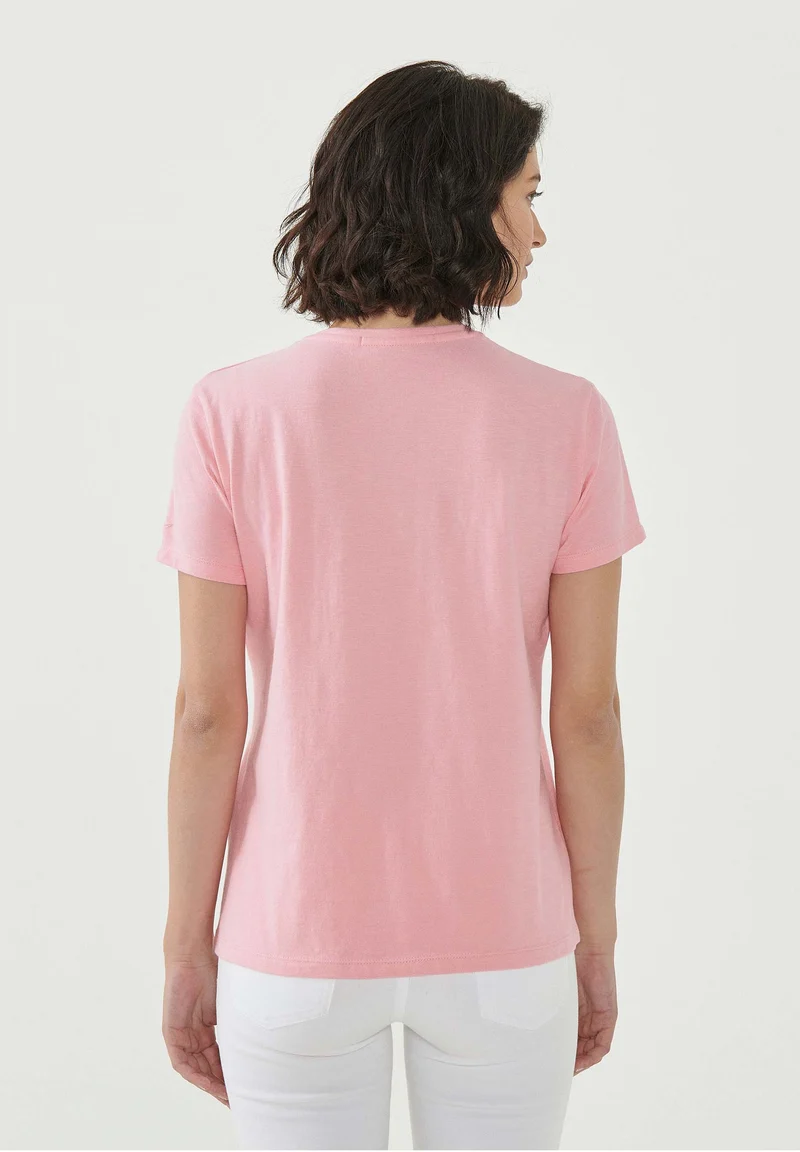 T-Shirt aus Bio-Baumwolle mit Blumen-Print