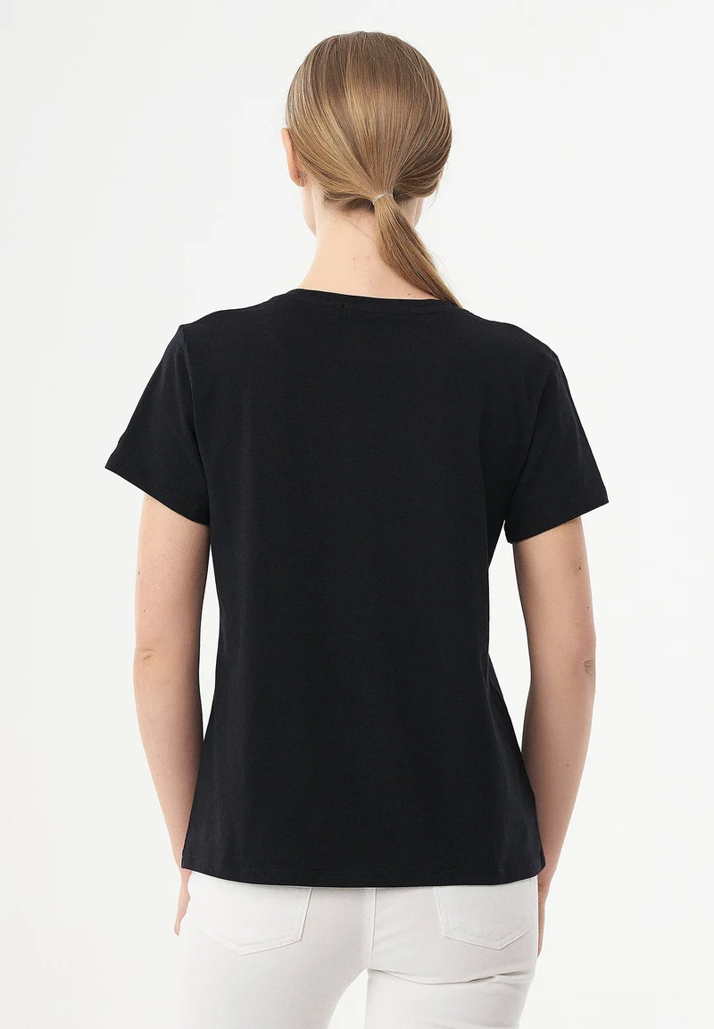 T-Shirt aus Bio-Baumwolle mit Print