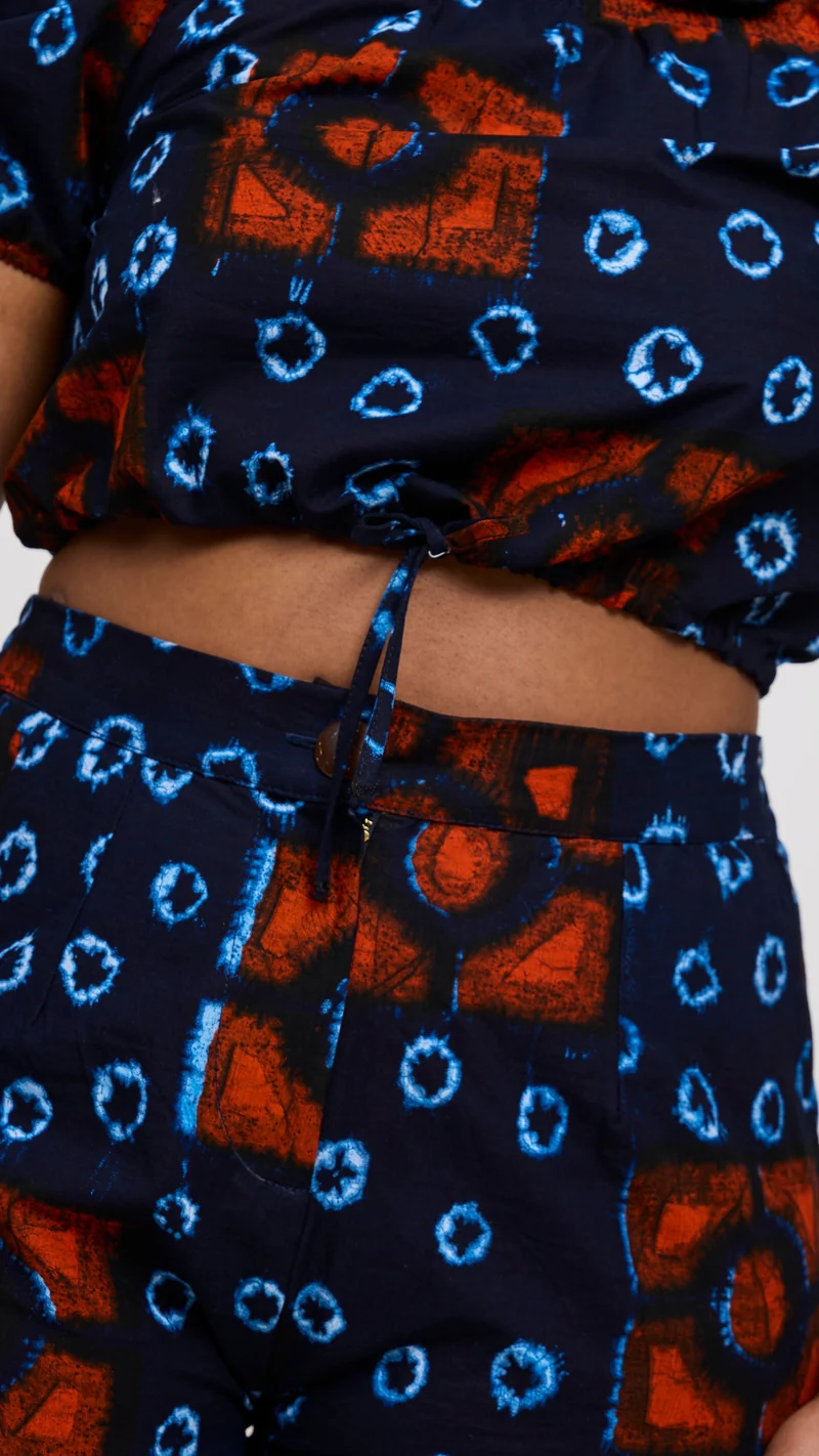 Safari Tafari Off Shoulder Crop Top - Lusi Print