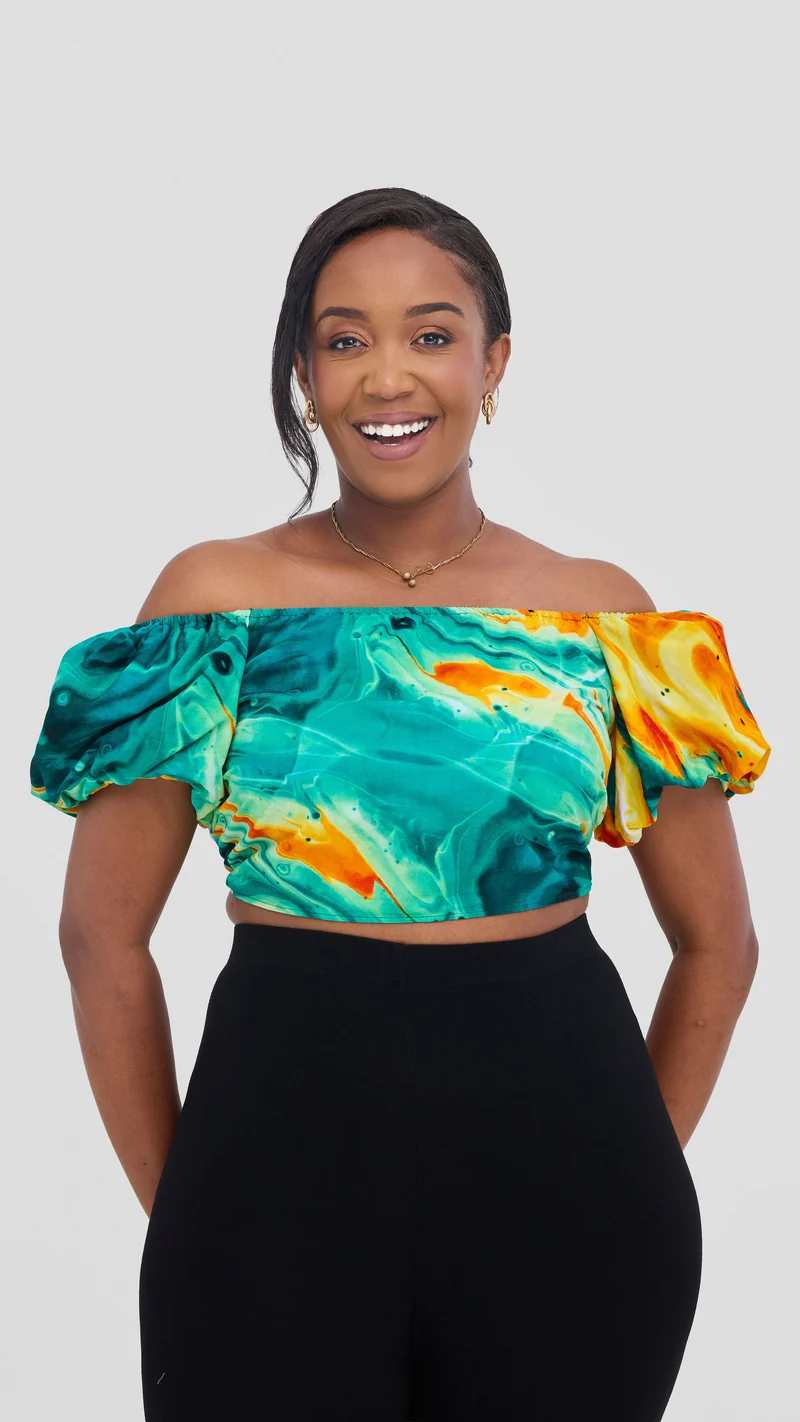 Safari Tafari Wrap Top - Karanga Print