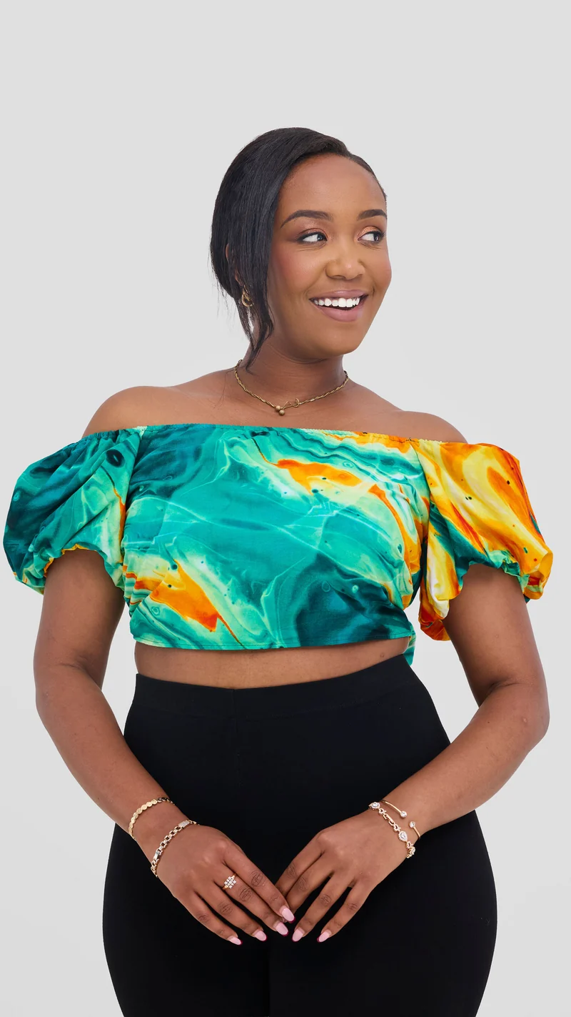 Safari Tafari Wrap Top - Karanga Print