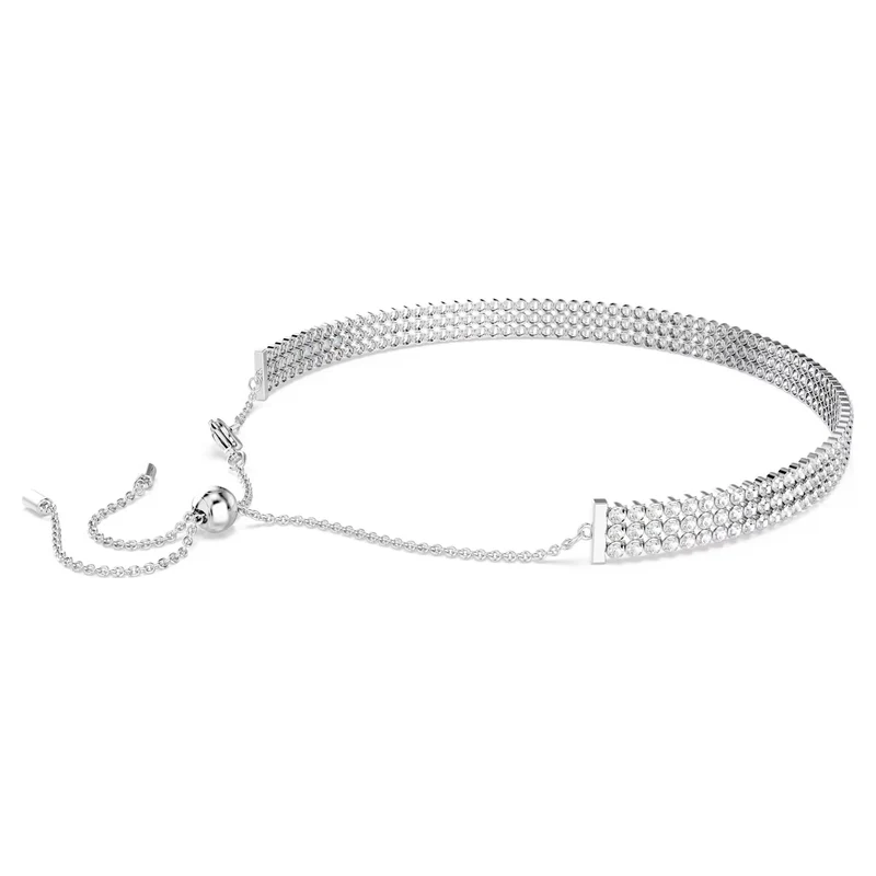 Swarovski Halskette Damen Matrix Tennis Choker Weiß rhodiniert 5685755