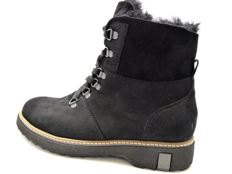 Waldläufer Schnür-Stiefeletten schwarz