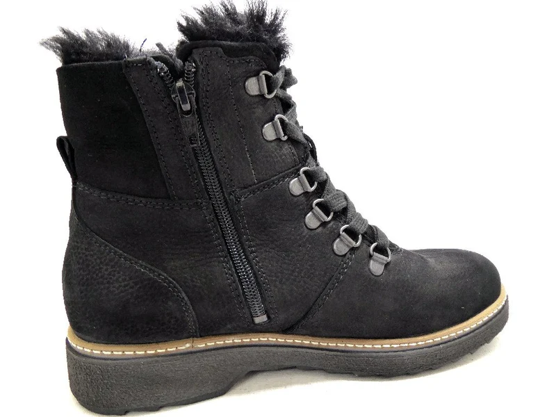 Waldläufer Schnür-Stiefeletten schwarz