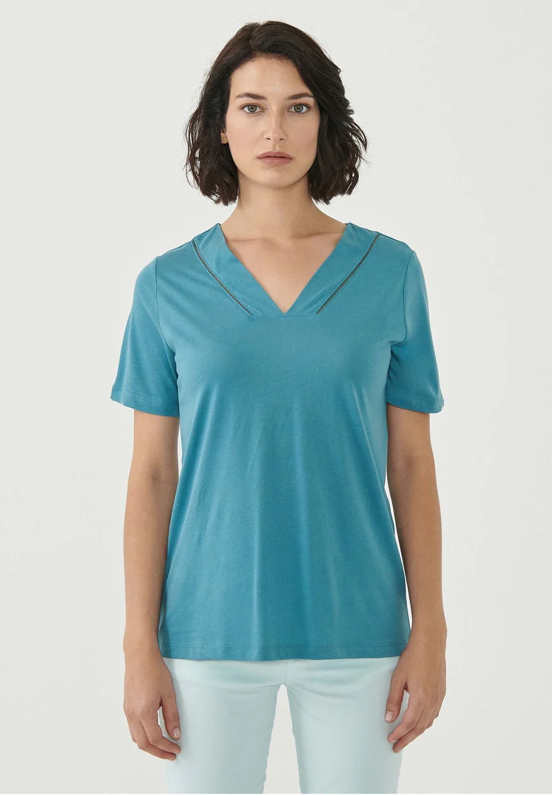 T-Shirt aus TENCEL™ Lyocell und Bio-Baumwolle