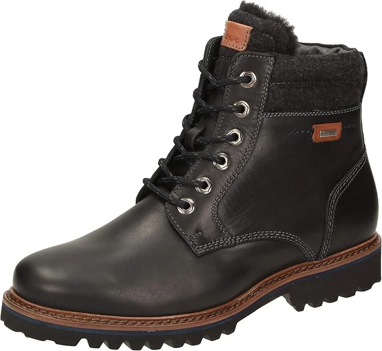 Sioux Herren Schnür-Stiefeletten, Schwarz