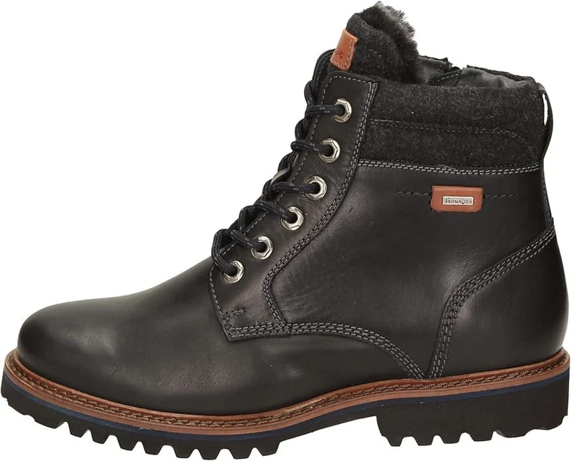 Sioux Herren Schnür-Stiefeletten, Schwarz
