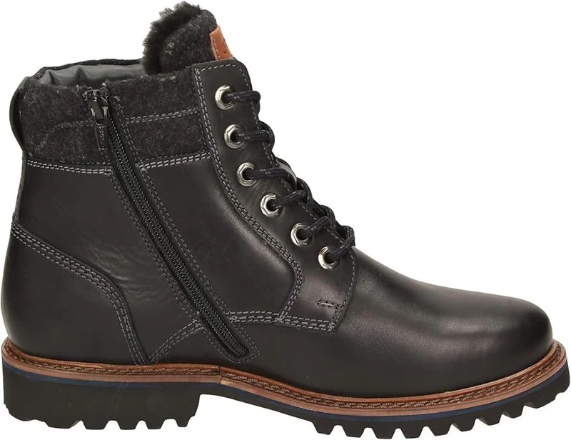 Sioux Herren Schnür-Stiefeletten, Schwarz