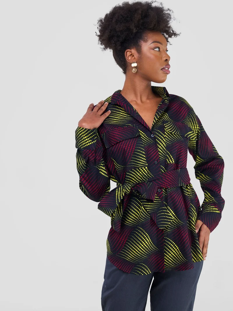 Safari by Vivo Savannah Kitenge Shacket - Shama Print